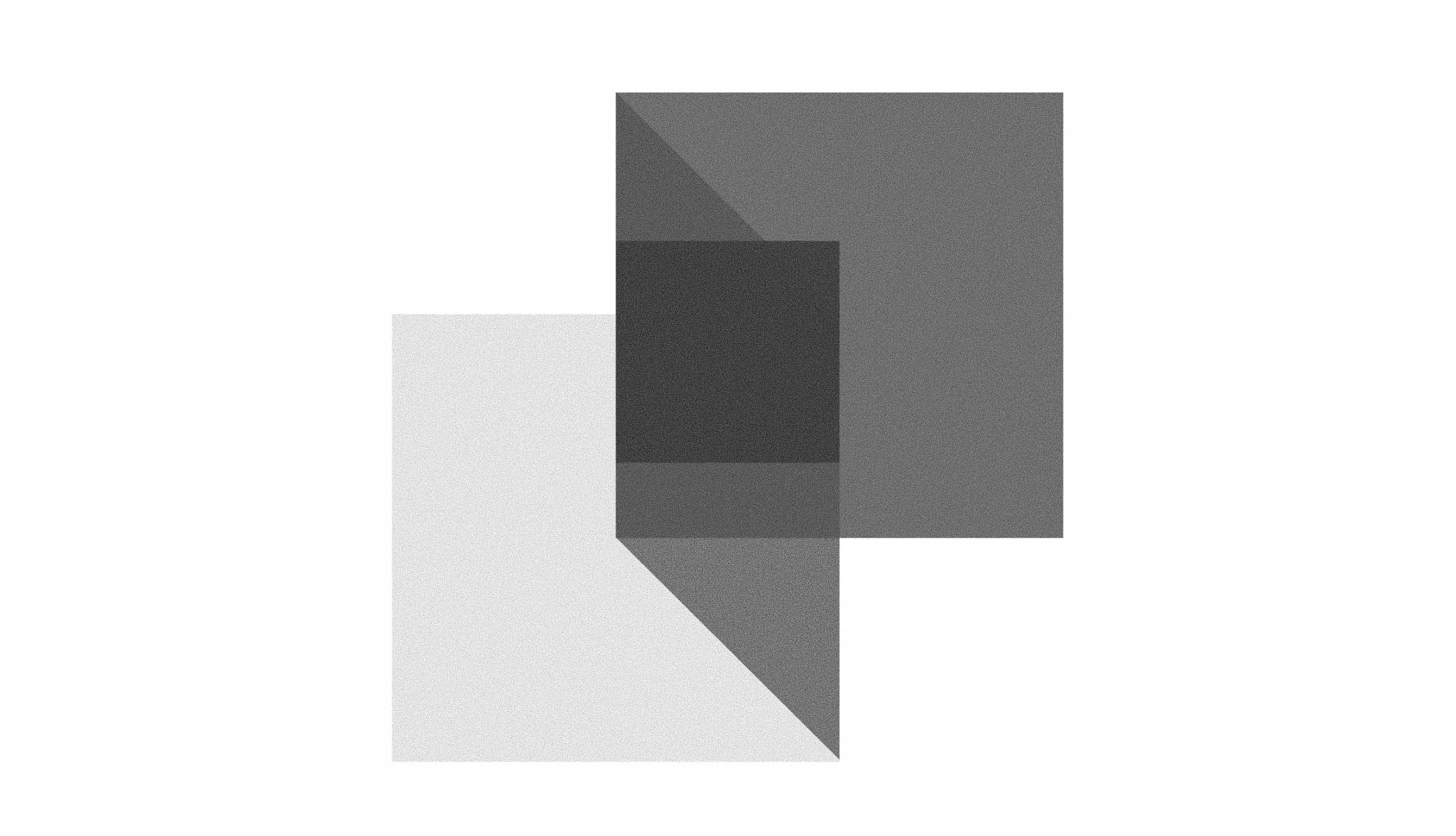 Grayscale abstract composition of overlapping squares