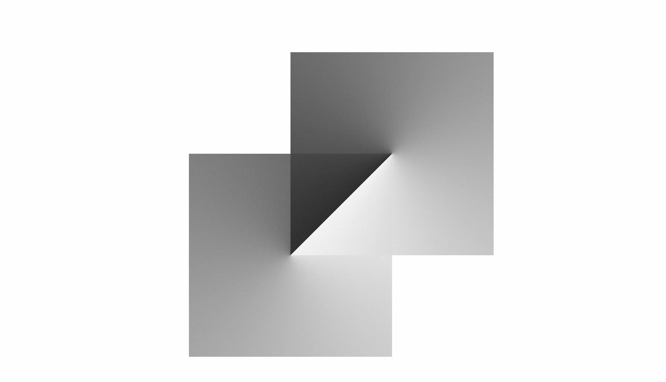 Grayscale abstract composition of overlapping squares