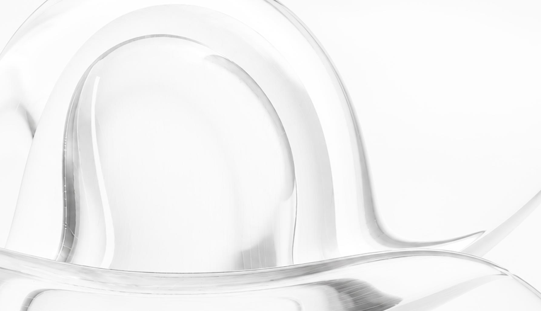 Abstract liquid-metal rounded forms